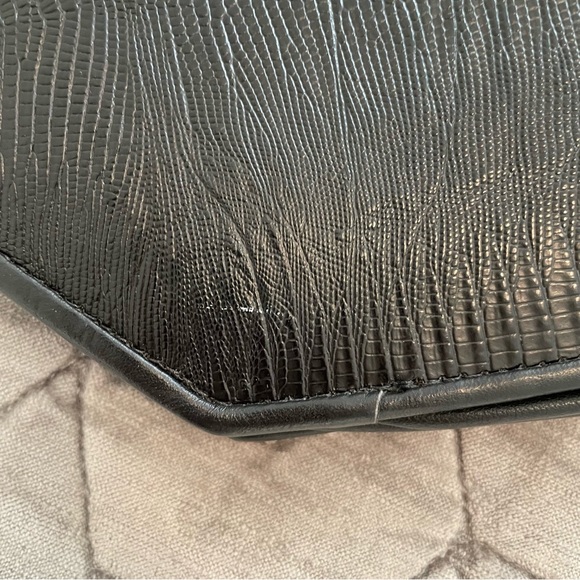 Vintage Textured Black and Brown Purse - Picture 3 of 5